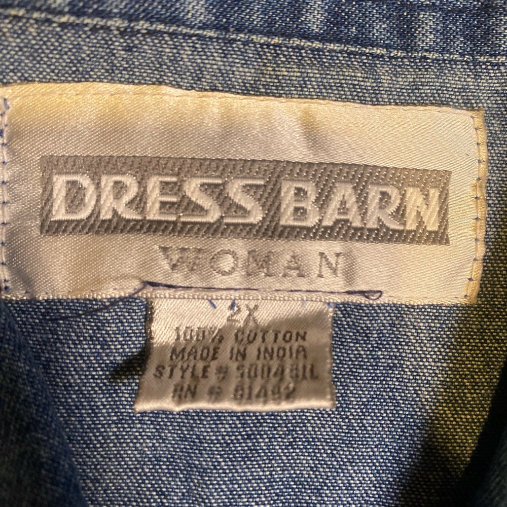 Dress Barn‎ Blue Denim Jacket with Snowman Embroidery - Picture 3 of 6